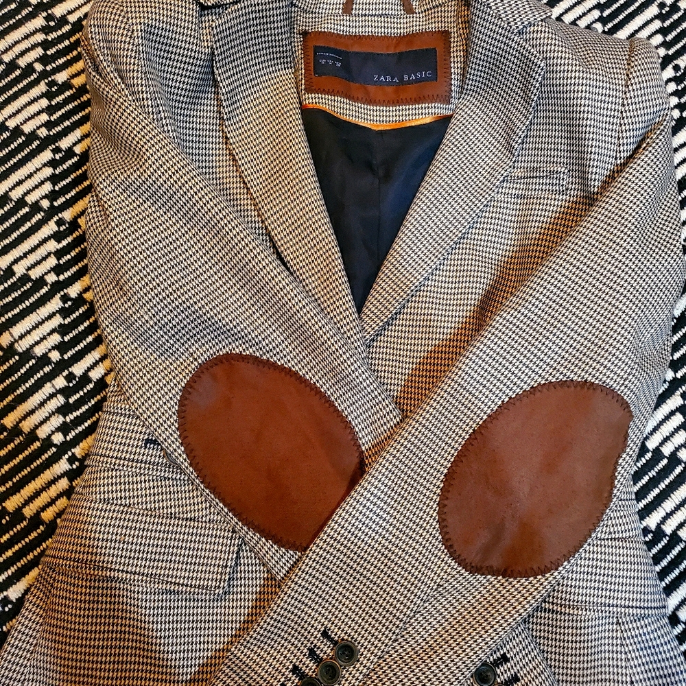 Zara blazer elbow patches